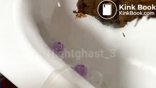 Thick creamy shit in a bowl