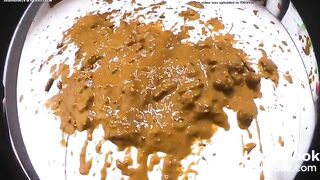 Girl poops purple panties