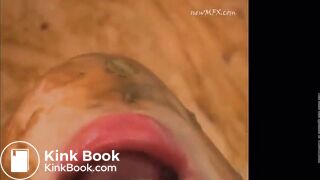 Girl pisses in her mouth