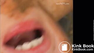 Girl pisses in her mouth