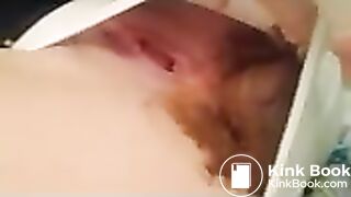 Gf finishing white panty poop