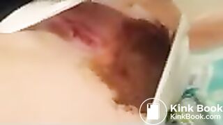 Gf finishing white panty poop