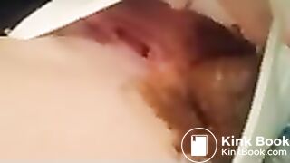 Gf finishing white panty poop