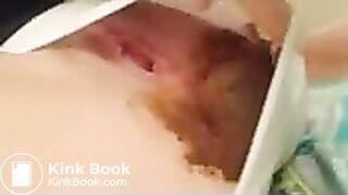 Gf finishing white panty poop