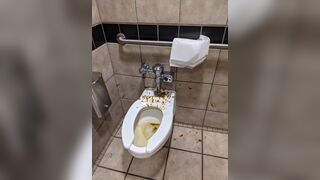 Nasty restroom mess