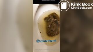 big black girl farts and poop