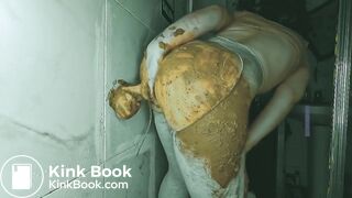 Blue hairs and dirty dildo