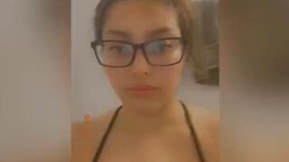 Pretty latina on toilet