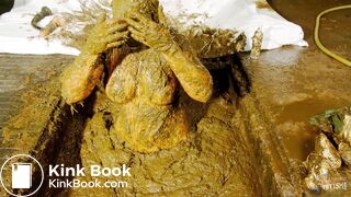 Betty submerges in cowshit during her workout