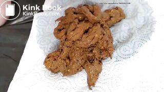 Sexy girl pooping a lot