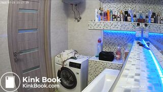 Woman pooping in Toilet 171