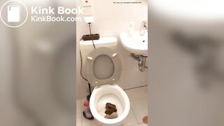 She eats shit from the toilets