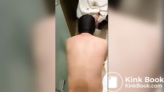 Chinese Femdom Feeds Slave Massive Poop
