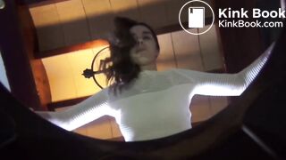 In the giantess toilet