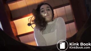 In the giantess toilet