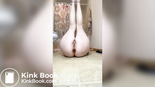 Legs up big creamy shit