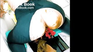 Shitting on fuck machine