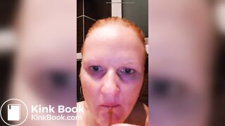 Slut has mouth full of shit