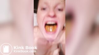 Slut has mouth full of shit