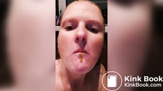 Slut has mouth full of shit
