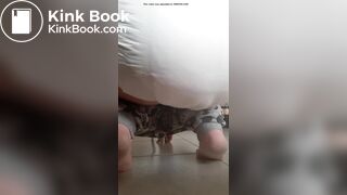 Babygirl desperatly loads her diaper