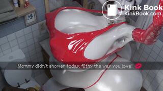 futa pregnant dimitrescu pissing and shitting (loop)