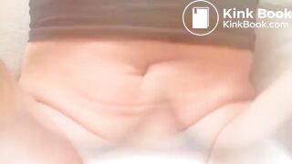 Shitting on a glass table after anal sex