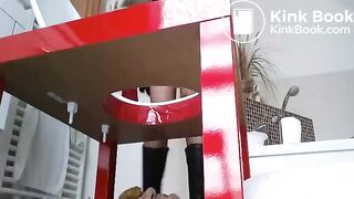 Sexy mistresses use their slave's as toilet