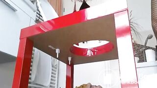 Sexy mistresses use their slave's as toilet