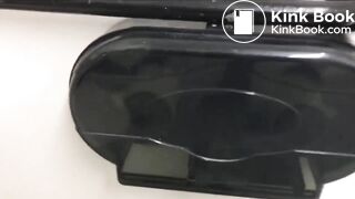 Shitting and tasting scat in public restroom