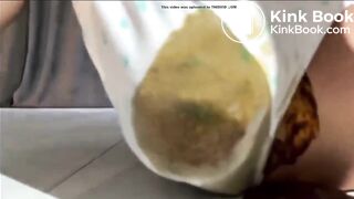 Huge sloppy shit in panties