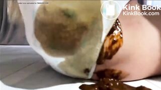 Huge sloppy shit in panties