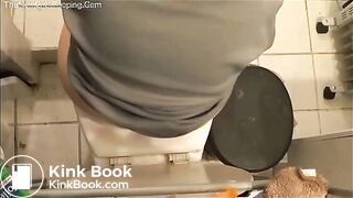 Girl pooping and wiping - video 2