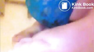 Girl shitting blue panties