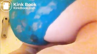 Girl shitting blue panties