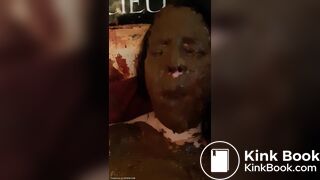 Very rare amateur shit eating