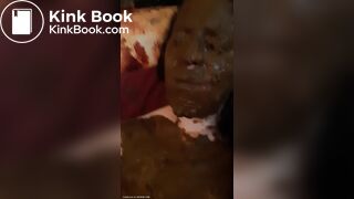 Very rare amateur shit eating