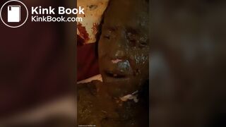 Very rare amateur shit eating