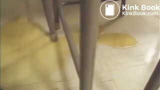 School Girl Pooping in skirt in classroom