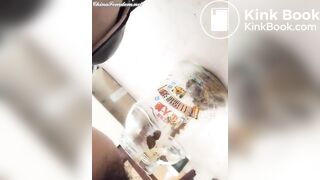 Chinese femdom pooping ion jar
