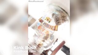 Chinese femdom pooping ion jar