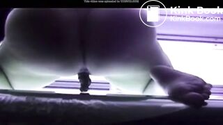 Milf shit on tanning bed