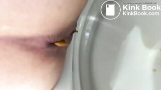 Pooping - ΅Close-up messy toilet poop 2