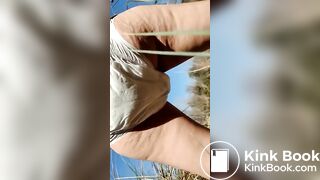 pooping trek outside