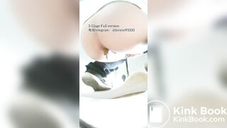 Beautiful girl poops in the toilet 81