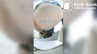 Beautiful girl poops in the toilet 82