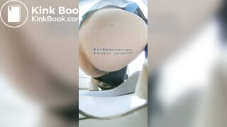 Beautiful girl poops in the toilet 82