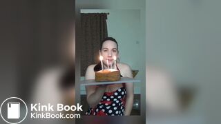 beautiful lady pooping on table part 1