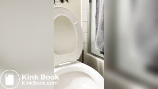 latina close up shit in toilet