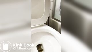 latina close up shit in toilet